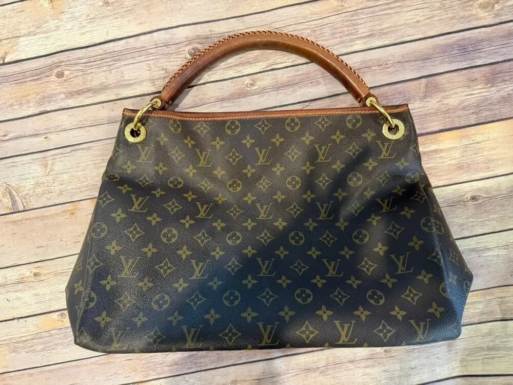 LOUIS VUITTON Artsy GM Shoulder Bag Large Monogram Woven Handle Leather Tote LV
